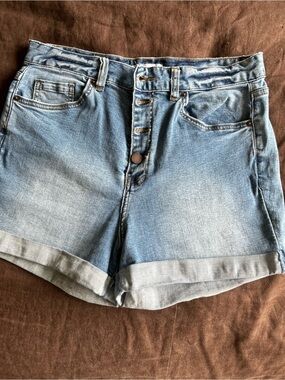 O'Neill High Rise Button Fly Denim Shorts | Size 30